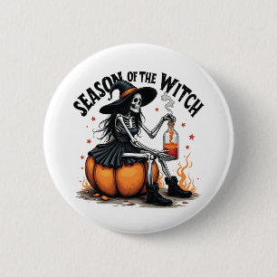 Seizoen van de Witch Spooky Halloween Witch Ronde Button 5,7 Cm