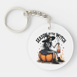 Seizoen van de Witch Spooky Halloween Witch Sleutelhanger