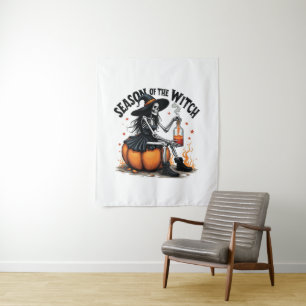 Seizoen van de Witch Spooky Halloween Witch Wandkleed