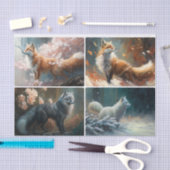 Seizoen van Vossen Tissuepapier (Craft)