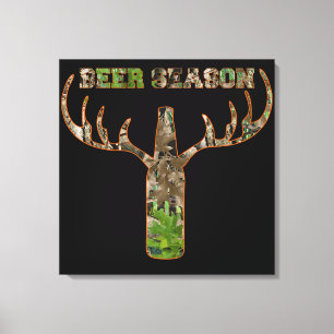 Seizoen voor de jacht op bier - Gift for Hunter Canvas Afdruk