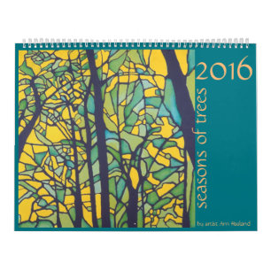 Seizoenen bomen in 2016 kalender