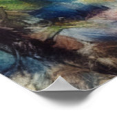 Seizoenen Eik Abstract Kunst Poster (Hoek)