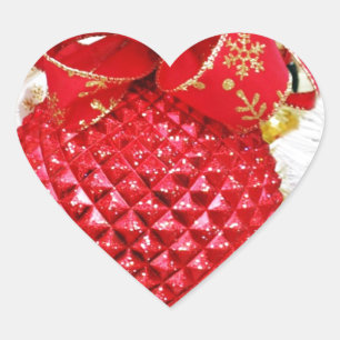 Seizoenen en groeten, Merry Kerstmis_ Hart Sticker