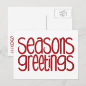 Seizoenen Gegroet Briefkaart (Voorkant / Achterkant)