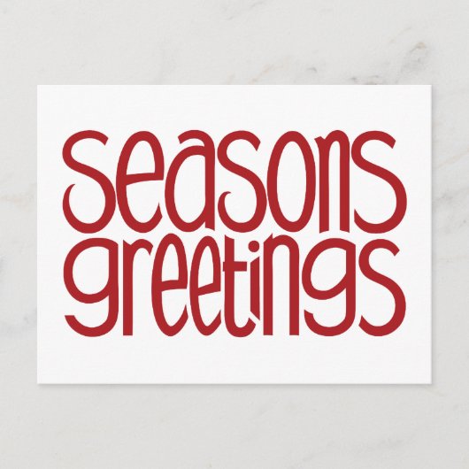 Seizoenen Gegroet Briefkaart (Voorkant)