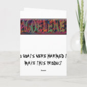 seizoenen gOaTINgS Feestdagen Kaart (Achterkant)