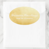 Seizoenen Goud Ovale Sticker (Tas)