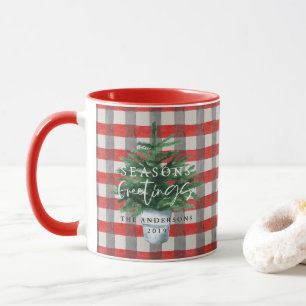 Seizoenen Groeten boom kerstcadeau Mok