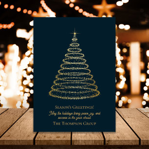 Seizoenen Groeten Corporate Gold Kerstboom Briefkaart