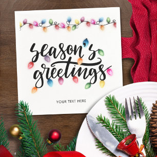 Seizoenen Groeten Feestelijke Kerstverlichting Naa Servet