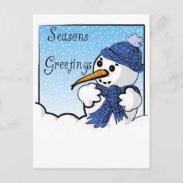 Seizoenen Groeten Snowman Briefkaart