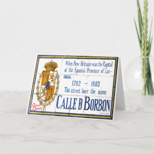 Seizoenen Groeten uit Bourbon Street Feestdagen Kaart