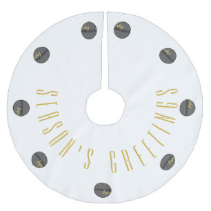 SEIZOENEN GROETEN WIT GOUD BUSINESS LOGO CUSTOM KERSTBOOM ROK