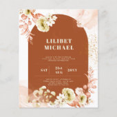 Seizoenen Herfst Aarden Mix Boho Bloemige Trouwfee (Voorkant)