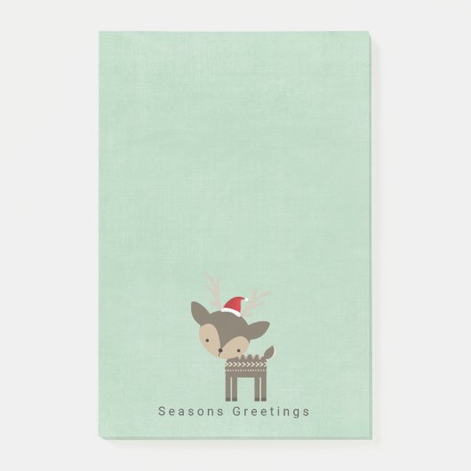 Seizoenen kerstfeest in de Rode Kerstman Post-it® Notes (Voorkant)