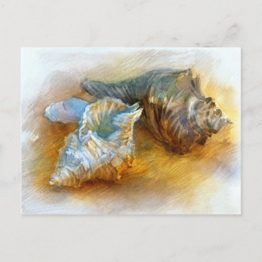 Seizoenen op het strand briefkaart (Voorkant)