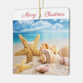 Seizoenen op het strand keramisch ornament (Links)