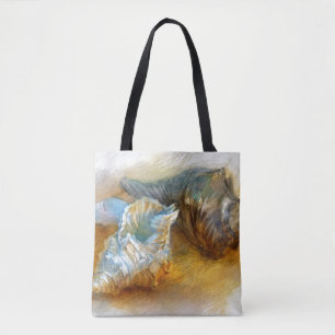 Seizoenen op het strand tote bag