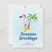 Seizoenen Roze Flamingo in Santa Hat