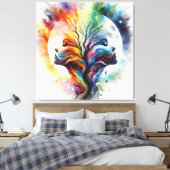 Seizoenen van de maan canvas afdruk (Insitu (Slaapkamer))