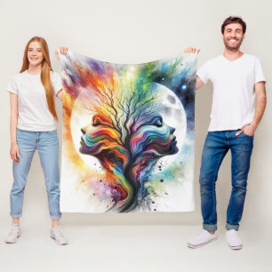 Seizoenen van de maan fleece deken