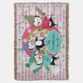 Seizoenen Vergroeten Huidpinguïns Holiday Throw Deken (Voorkant Verticaal)