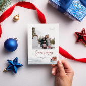 Seizoenen Vergroeten Winter Gift Holiday Card Feestdagenkaart