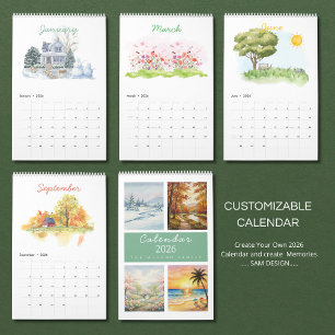 Seizoenen Waterverf 2026 Kalender   Artistieke Nat