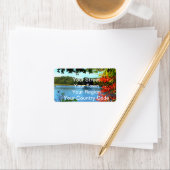 Seizoenen wijzigen natuurlijk etiket (Insitu)