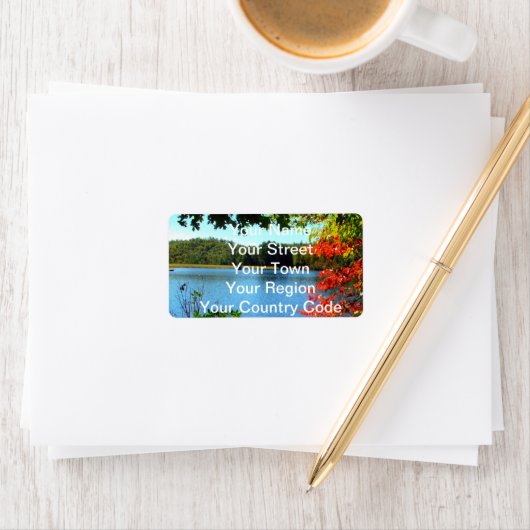 Seizoenen wijzigen natuurlijk etiket (Insitu)