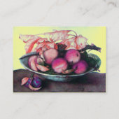 SEIZOENGROENEN, boomstammen en gele bladeren Visitekaartje (Achterkant)