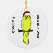 Seizoengroeten Cockatiel kerstversiering Keramisch Ornament (Achterkant)
