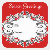 Seizoengroeten Gift Label (Voorkant)