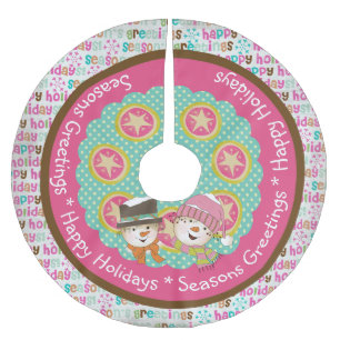 Seizoengroeten Prettige feestdagen boomrok Kerstboom Rok