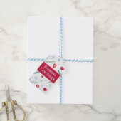 Seizoengroeten | Snowflake en hartfeestdag Cadeaulabel (Met Touw)