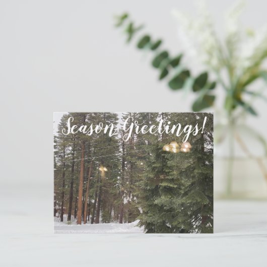 Seizoengroeten uit Tahoe City Briefkaart (Staand voorkant)