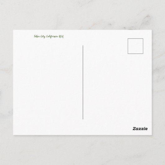 Seizoengroeten uit Tahoe City Briefkaart (Achterkant)