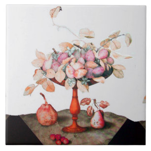 SEIZOENS Prunes Cherries en Jasmijnen Tegeltje