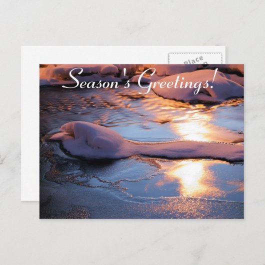 Seizoensbegroetings-briefkaart Feestdagenkaart (Voorkant / Achterkant)