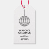 Seizoensbegroetings Label met trendy kerstbal Cadeaulabel (Voorkant)