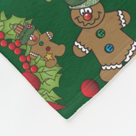 Seizoensbroden kerstontbijt Mannen Fleece Deken (Hoek)