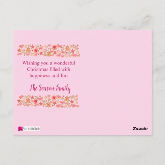 Seizoensbroedkoekjes waterverf briefkaart (Achterkant)