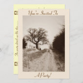 Seizoensfoto van sfeervolle wintersneeuwscène kaart (Voorkant / Achterkant)