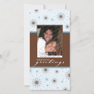SEIZOENSFOTOCARD :: gedesigneerde sneeuwvlok P3 Feestdagenkaart