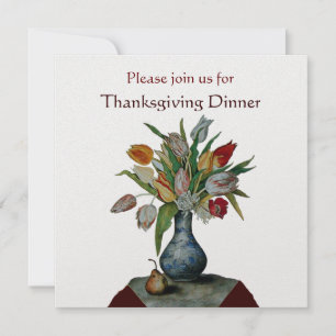 SEIZOENSFRUITEN /TULPEN Thanksgiving Dinner ijs Kaart
