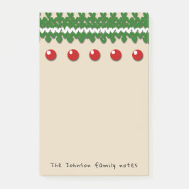 Seizoensgebonden gezinsnotities met aangepaste tek post-it® notes