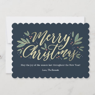 Seizoensgebonden gloed-EDITABLE kerstkaart