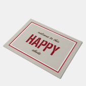 Seizoensgebonden Happy Abode met verstelbare lijst Deurmat (Schuin)