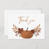 Seizoensgebonden Herfst pompoen bedankpas Bedankkaart (Voorkant / Achterkant)